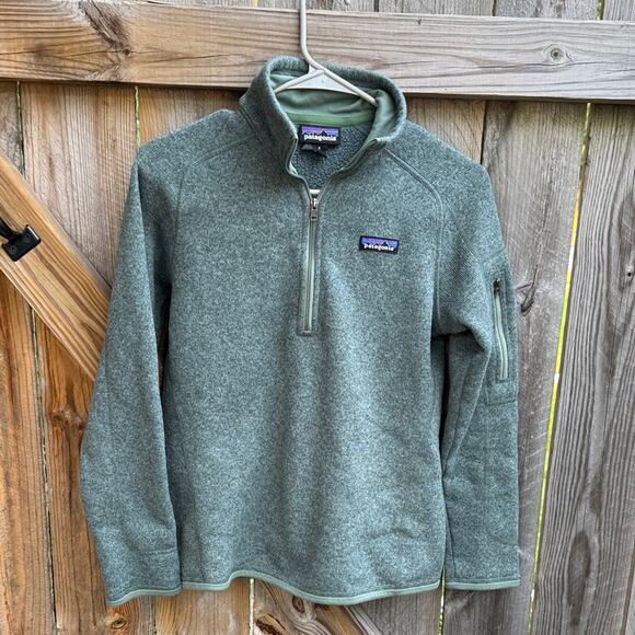 Patagonia Better Sweater 1/4-Zip Fleece Sweater in Elwood Green Small - Picture 2 of 8